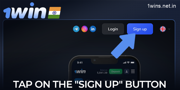 Tap on the "Register" button in the top right corner on the 1win Affiliate website