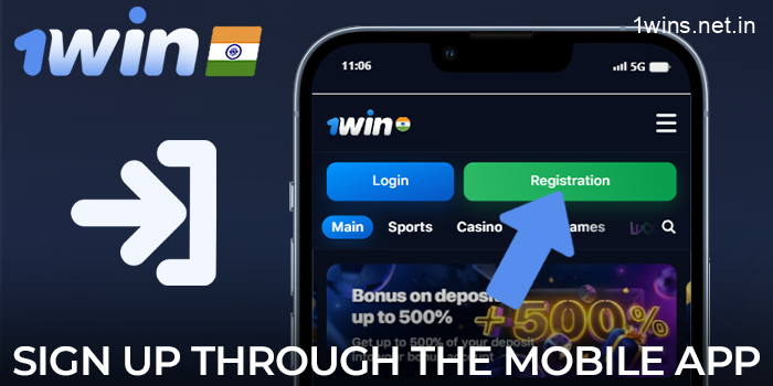 1win Mobile App registration steps