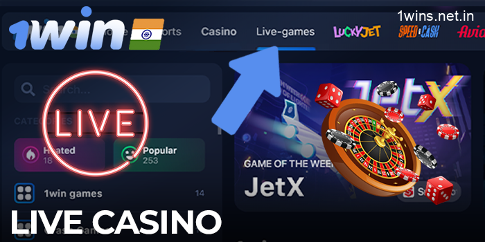 1win Live Casino for Indian players