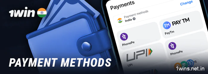 Payments in the 1Win mobile app for residents of India