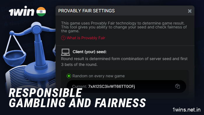 Responsible gaming in Aviator on the 1Win website - fair verification