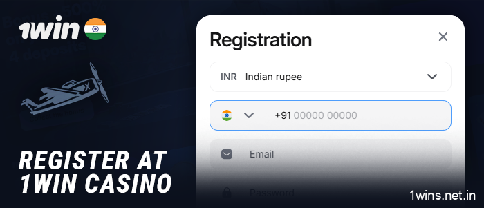 Create a new 1Win account for betting on Aviator