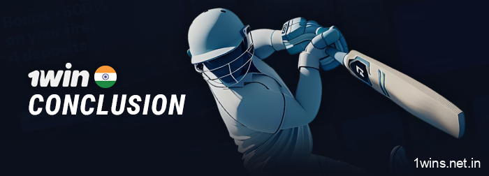 Results of the review of cricket betting at 1Win online casino