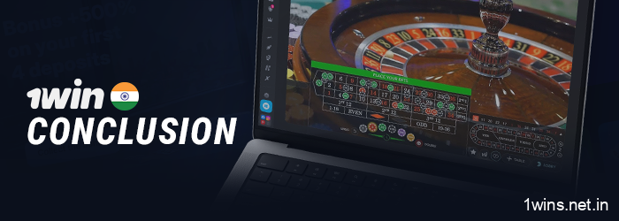 The final article about 1Win live casino for Indians