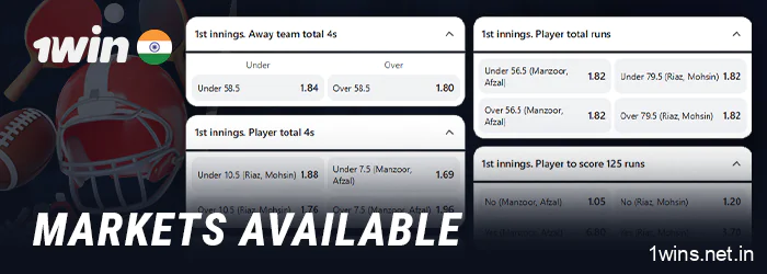 Live match betting options at 1Win - about the live betting market and sports