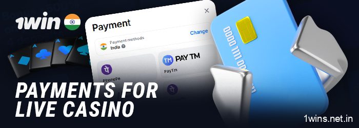 Payments at 1Win Live Casino - deposits and withdrawals for residents of India