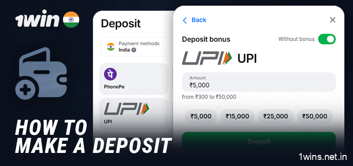 The 1Win Casino deposit process - how to top up your account