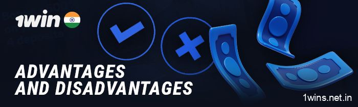 Pros and cons of payments at Indian online casino 1Win