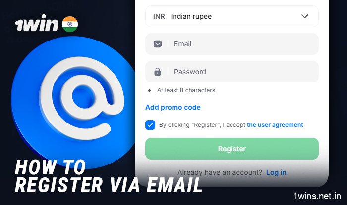 Creating a 1Win account via email