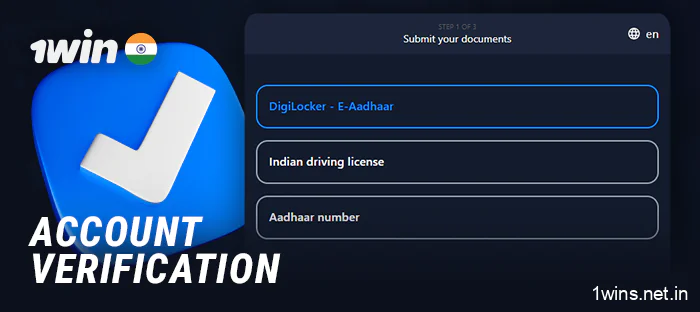 The 1Win account verification process for residents of India